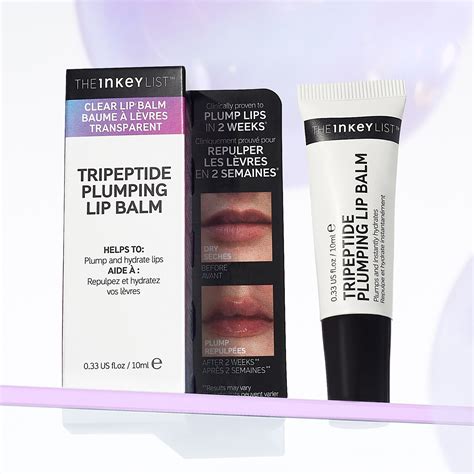 the inkey list lip plumper|inkey list tripeptide lip balm.